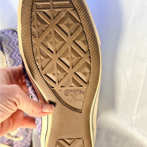 Converse Sz 10 Missoni Purple Metallic High-Tops - Picture 5 of 6